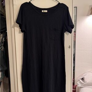 American Giant Black Mini T-Shirt Dress 100% cotton